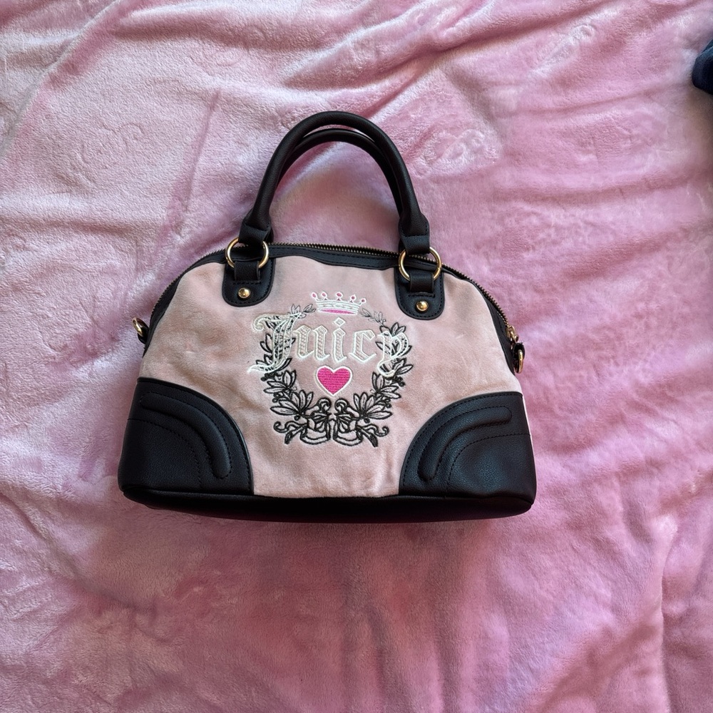 Juicy Couture Black and Pink Satchel